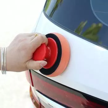 1 комплект автомобильных губок для полировки воском, высокоплотная полировка, набор полировальных подушечек, полировальная ручка, универсальная чистящая губка для автомобильного стекла оранжевый