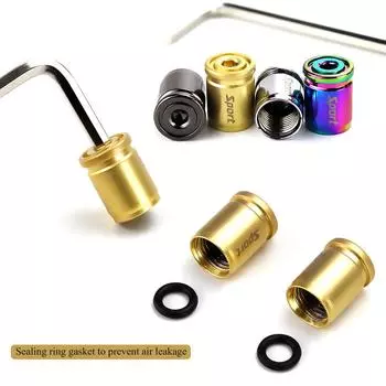 1 комплект автомобильных колпачков из цинкового сплава для защиты от кражи, колпачки для вентилей шин спортивных автомобилей, колпачки для колес, герметичные крышки для воздушных клапанов шин