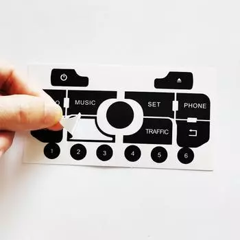 1 комплект автомобильных наклеек для ремонта кнопок на вашем Для 3008 Для 308 Для C5 Для C3 Навигатор Радио Наклейки для интерьера чёрный
