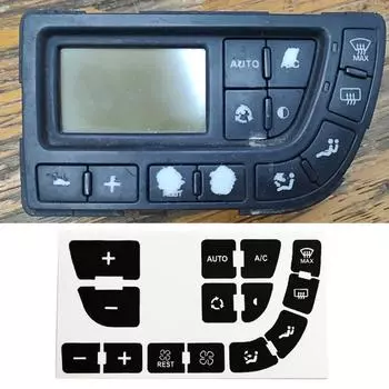 1 комплект автомобильных наклеек для ремонта кнопок кондиционера для C4, Grand, Picasso, наклейки для управления кондиционером, украшение салона автомобиля CHINA