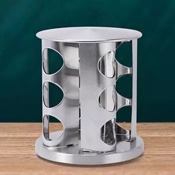 1 комплект банки для приправ, экологически чистый, устойчивый к ржавчине держатель для хранения бутылок для приправ из нержавеющей стали для кухни Round