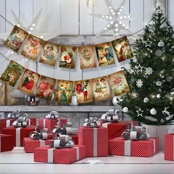 1 комплект баннера на день Святого Валентина изысканный элегантный викторианский стиль подвесная гирлянда для украшения свадебной вечеринки