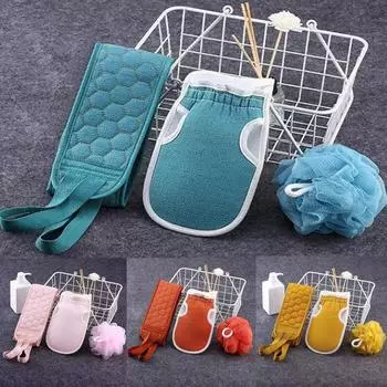 1 комплект банных полотенец, бытовые банные принадлежности, мочалка, шарик для протирания, пояс для протирания спины, банное полотенце для домашней ванной комнаты красный