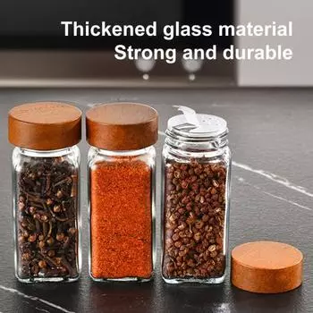 1 комплект баночек для специй с этикетками. Прозрачная бутылка для приправ. Простой в использовании контейнер для приправ для домашней кухни. 1 Set