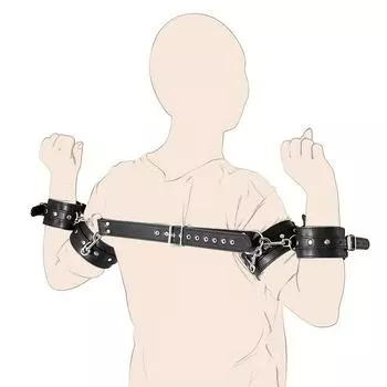 1 комплект БДСМ для взрослых, эротический линейный бондаж, рука, запястье, см, секс-игрушки, искусственная кожа, регулируемые наручники для связывания, секс-игрушки, наручники для рук, кожаные R Restraint Arms Hand