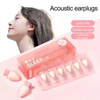 1 комплект берушей из губки-редиса, шумоподавление 35 дБ, моющиеся, водонепроницаемые, мягкие, многоразовые, для защиты органов слуха, концертов, работы, учебы, сна, бесшумные беруши синий