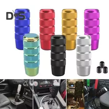 1 комплект бесцветной ручки переключения передач, нержавеющая простая матовая текстура, головка редуктора автомобиля серебряный