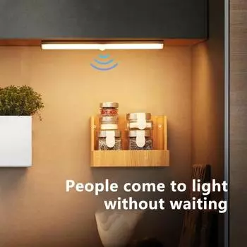 1 комплект, беспроводная светодиодная лампа, небликующее освещение, простая установка, практичный датчик движения, ночной комплект для дома White Light. 21cm