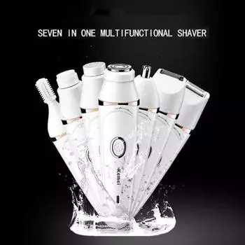 1 комплект беспроводного перезаряжаемого эпилятора для лица, 7-в-1, гладкий, безболезненный эпилятор для удаления волос для женщин Sets