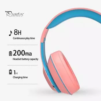 1 комплект беспроводной гарнитуры Bluetooth-совместимая 5.1 Мощные басы Эргономичный дизайн Стерео объемное звучание Яркие цвета 90 градусов Складное беспроводное хранилище жёлтый