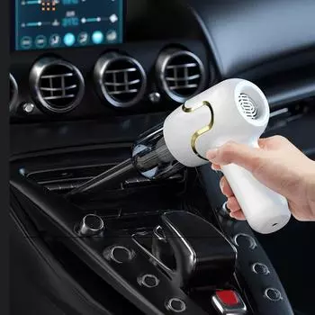 1 комплект беспроводной пылесос высокой мощности и всасывания портативный ручной автомобильный и бытовой пылесборник 12000PA белый