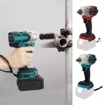 1 комплект, беспроводной ударный гайковерт с эргономичной ручкой, бесщеточный двигатель с высоким крутящим моментом, храповой ключ, инструмент для ремонта, заводские поставки B