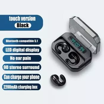 1 комплект беспроводных наушников A99, длительное время автономной работы, безболезненное ношение, Bluetooth-совместимость, HD-совместимость 5.1, вызовы чёрный