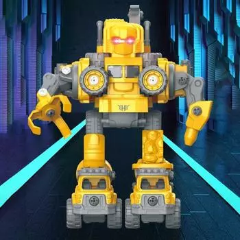 1 комплект, безопасный сборный игровой робот, игрушечный грузовик, деформирующийся автомобиль, рождественский подарок красный