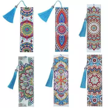 1 комплект, блестящая алмазная закладка для рисования, специальная форма с кисточками, яркий цвет, снятие стресса, сделай сам, художественное ремесло A