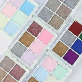 1 комплект, блестящая пудра для ногтей, высокая насыщенность, нелетучая пудра, DIY радужный яркий пигмент, блестящая пудра для ногтей, поставка для маникюрного салона