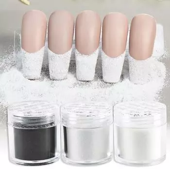 1 комплект, блестящая сахарная пудра, украшения для дизайна ногтей, белые, черные конфеты, эффект покрытия, пигментная пудра, порошок для дизайна маникюра «сделай сам»
