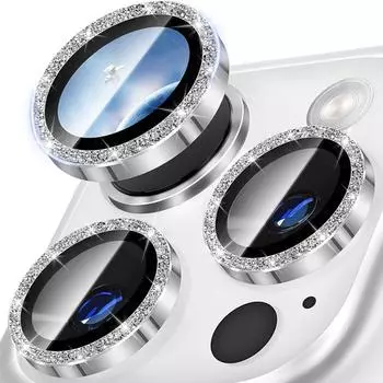 1 комплект блестящих металлических стеклянных защитных колец для объектива камеры для iPhone 16 15 14 13 Pro Max Plus 16Pro IPhone16, женские кольца для объектива 13Pro 13ProMax(3Pcs) чёрный