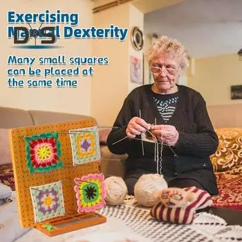 1 комплект блокировочной доски для вязания крючком с базовым крючком игольчатые стержни булавки DIY твердая древесина бабушкина квадратная вязаная блокировочная доска комплект аксессуары для вязания крючком 1 Set