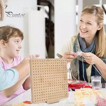 1 комплект блокировочной доски для вязания крючком, гладкий край, высокая прочность, не легко деформируется, многоразовый, с плотными отверстиями, квадратная блокировочная доска для вязания крючком с набором булавок S