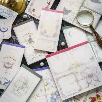 1 комплект, блокнот для сообщений, отрываемый, без липкой бумаги, блокнот со звездой и луной, книга, сделай сам, декор для скрапбукинга, ежедневное использование F