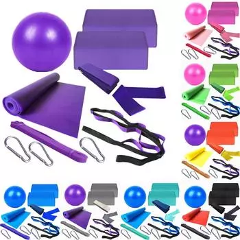 1 комплект блоков для йоги с высоким отскоком, прочная несущая нагрузка, формирующая фигуру, блок для йоги, растяжка, набор из 11 предметов, фитнес-оборудование чёрный