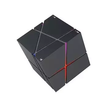 1 комплект Bluetooth-совместимого динамика, стабильная передача, защита от помех, беспроводной музыкальный плеер с красочной подсветкой для дома белый