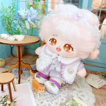 1 комплект боди для куклы кружевная повязка на голову переодевание носимый мягкий хлопковый набивной комбинезон идола жилет пальто ролевая игра