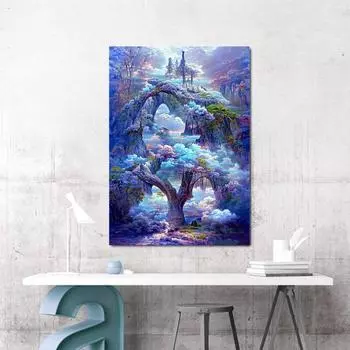 1 комплект, большое дерево, горный хрусталь, картина с холстом, дрель, ручка, восковая пластина, 5D полная дрель, сделай сам, поделки, горный хрусталь, художественный набор для рисования, подарки для начинающих, девочек и мальчиков D