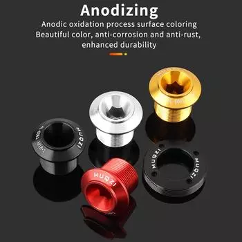 1 комплект болтов кривошипа из алюминиевого сплава, детали для велосипеда, черный/красный/золотой/серебристый чёрный