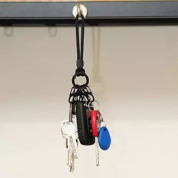 1 комплект брелоков для ключей с полиэстеровым шнурком, двухсторонними пряжками, портативный, легкий, для кемпинга, скалолазания, пешего туризма, путешествий