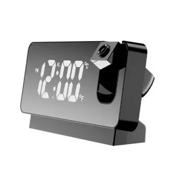 1 комплект будильника высокой яркости с большим экраном компактный интеллектуальный электронный ночник для офиса белый