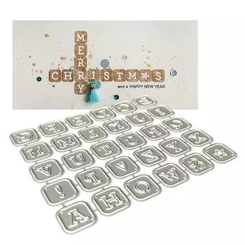 1 комплект букв алфавита, металлические штампы для резки, трафарет, сделай сам, скрапбукинг, бумажное ремесло