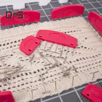 1 комплект булавок для блокировки вязания с гребнями на 4/8 штифтов, 200 Т-образных спиц, жестяная коробка для хранения, самодельный коврик для блокировки вязания крючком, фиксирующая игла для расчески Sets