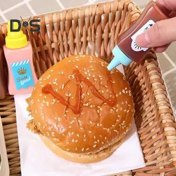 1 комплект, бутылка для приправ, мини-милый портативный, простой в управлении, надежный ПЭТ-материал, герметичная бутылка для соуса