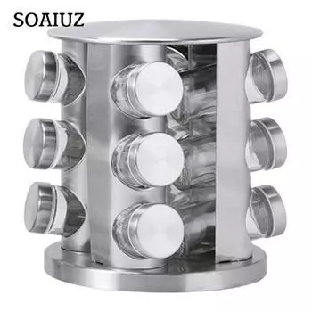 1 комплект, бутылка для приправ, влагостойкая, большая емкость, 90 мл, банка для специй с вращающейся на 360 градусов стойкой для хранения, кухонный гаджет Dual Layer
