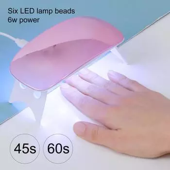 1 комплект быстросохнущей лампы, складной одноклавишный таймер для ногтей, зарядка через USB, портативный двойной источник света, мини белый