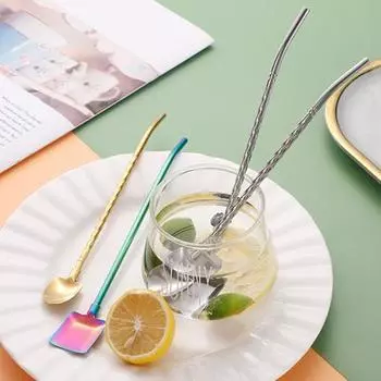 1 комплект чайной ложки зеркало полированное многофункциональное легкое удобное мороженое без BPA кухонные принадлежности разноцветный