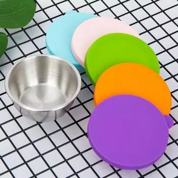 1 комплект, чашка для соуса, пищевая доставка специй, экологически чистая портативная тарелка для окунания соуса, поднос для закусок, кухонные гаджеты светло-синий