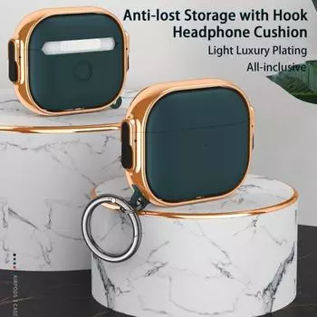 1 комплект чехла для наушников с легким роскошным покрытием, плотно прилегающего, универсального, с двойным переключателем, грязеотталкивающего, с подвесной пряжкой, с защитой от падения, беспроводной чехол для наушников J for AirPods Pro2