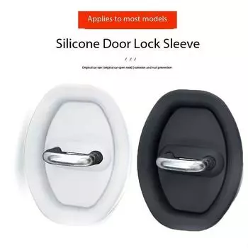 1 комплект чехлов для дверных ручек, силиконовые чехлы для автомобильных дверей, демпфирующие подушки для бесшумной работы, пряжки для дверных замков, противоударные чехлы для автомобильных дверных замков