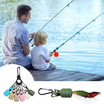 1 комплект чехлов для рыболовных крючков с карабином, портативный чехол для защиты крючков для ловли креветок и кальмаров A