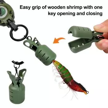 1 комплект чехлов для рыболовных крючков с выдвижной пряжкой, портативная приманка для креветок, кальмаров, защитный чехол для крючка, зажим для крышки, рыболовные принадлежности армия зеленый