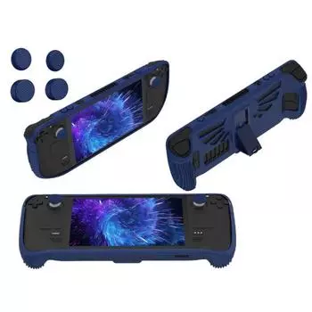 1 комплект, чехол для игровой консоли, дизайн подставки, удобная ручка, твердый чехол из ТПУ, защита от падения, защита игровой консоли для Steam Deck V чёрный