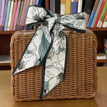 1 комплект чемодана из ротанга, натуральный безвкусный тканый футляр с твердой ручкой из ротанга для пикника B уплотнение коричневого