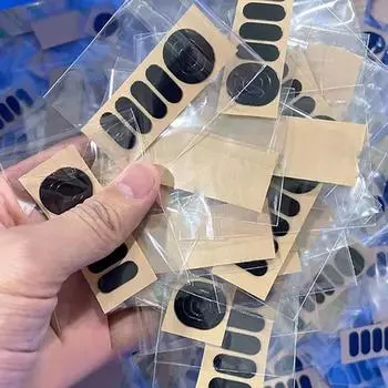 1 комплект черных накладок для ног мыши G102 G304, противоскользящая наклейка для ног мыши