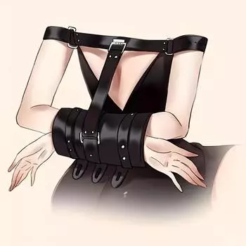 1 комплект черных регулируемых наручников из искусственной кожи для рук, наручников, SM-бондаж, БДСМ-игры для взрослых для женщин-любителей