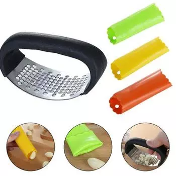 1 комплект, чеснокочистка и пресс для чеснока, эффективная силиконовая овощечистка, приспособление для очистки овощей, трубка для кухни, ресторана жёлтый