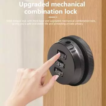 1 комплект цифрового замка с паролем, утолщенный 3-значный дизайн, ящик для почтового ящика из цинкового сплава, кодовый замок с номером безопасности, ежедневное использование чёрный