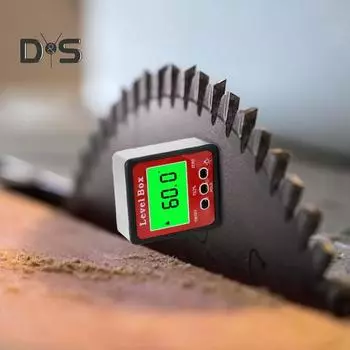 1 комплект, цифровой инклинометр с подсветкой, транспортир уровня магнитной адсорбции, измерительный инструмент, бытовые принадлежности белый